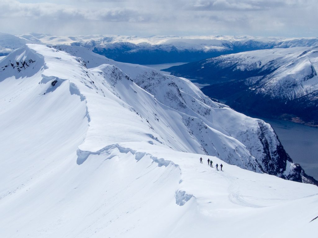 Skitouring Norway fjord Sogn Lyngen